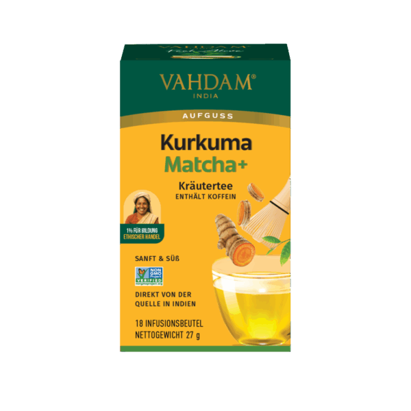 Vahdam Kurkuma Matcha (18 Infusionsbeutel)